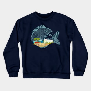 Dry Dream for a Beautiful Fish Crewneck Sweatshirt